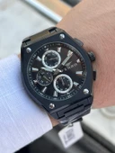 Ferro Çelik Kordon İç Fonksiyonlar Aktif Takvimli 30 Mt Su Geçirmez Erkek Kol Saati EFM40132-BG thumbnail 3