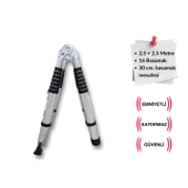 Endokon 250 + 250 cm. - 8+8  Basamaklı Teleskopik Merdiven - A Tipi Uzayan Merdiven - 3