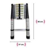 Endokon 410 cm. - 14  Basamaklı Teleskopik Alüminyum Merdiven - I Tipi Uzayan Merdiven - 2