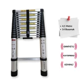 Endokon 410 cm. - 14  Basamaklı Teleskopik Alüminyum Merdiven - I Tipi Uzayan Merdiven - 3