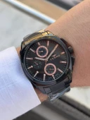 Ferro Çelik Kordon İç Fonksiyonlar Aktif Takvimli 30 Mt Su Geçirmez Erkek Kol Saati EFM40126-BG thumbnail 3