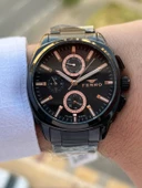 Ferro Çelik Kordon İç Fonksiyonlar Aktif Takvimli 30 Mt Su Geçirmez Erkek Kol Saati EFM40126-BG thumbnail 4