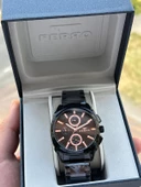 Ferro Çelik Kordon İç Fonksiyonlar Aktif Takvimli 30 Mt Su Geçirmez Erkek Kol Saati EFM40126-BG thumbnail 1