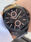 Ferro Çelik Kordon İç Fonksiyonlar Aktif Takvimli 30 Mt Su Geçirmez Erkek Kol Saati EFM40126-BG thumbnail 2