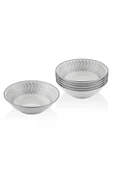 SETABİANCA  BONE CHINA KASE 6 LI SET HELEZON GÜMÜŞ - 1