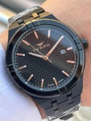 Ferro Çelik Kordon Takvimli Kadran 30 Mt Suya Dayanıklı Erkek Kol Saati EFM40122-BG thumbnail 2