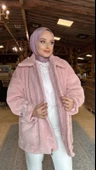 MNT001 Peluş Fermuarlı Mont - 11