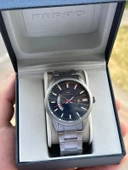 Ferro Çelik Kordon Takvimli Kadran 30 Mt Suya Dayanıklı Erkek Kol Saati EFM11911-BG thumbnail 1