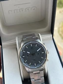 Ferro Çelik Kordon Takvimli Kadran 30 Mt Suya Dayanıklı Erkek Kol Saati EFM11171-BG thumbnail 1