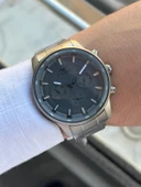 Ferro Çelik Kordon Takvimli Kadran 30 Mt Suya Dayanıklı Erkek Kol Saati EFM11171-BG thumbnail 3