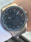 Ferro Çelik Kordon Takvimli Kadran 30 Mt Suya Dayanıklı Erkek Kol Saati EFM11171-BG thumbnail 2