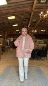 MNT001 Peluş Fermuarlı Mont - 9
