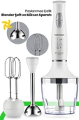 GOLDMASTER  Kitchenmix 1000w Güçlü Motor Turbo Hız Ayarlı 3 In 1 Blender Set Beyaz - 4