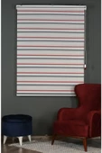 Blind-X  Polo Desen Çizgili Stor Zebra Perde Mutfak Perdesi, Salon Perdesi Alüminyum Dayanıklı Kasa - 2