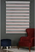 Blind-X  Polo Desen Çizgili Stor Zebra Perde Mutfak Perdesi, Salon Perdesi Alüminyum Dayanıklı Kasa - 1