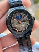 Ferro 2 Yıl Garantili Otomatik Mekanizma 3 Atm Su Geçirmez Çelik Kordon Erkek Kol Saati EXM.40111-G thumbnail 6