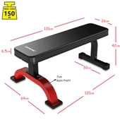 Dynamic S212 Flat Bench Düz Sehpa Ağırlık Sehpası Kalın Profil - Ev Tipi/yarı Profesyonel - 2