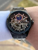 Ferro 2 Yıl Garantili Otomatik Mekanizma 3 Atm Su Geçirmez Çelik Kordon Erkek Kol Saati EXM.40111-G thumbnail 4