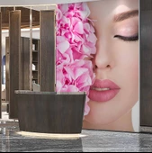 Makyaj Temalı Kadın Kuaför Duvar Kağıdı Baskı thumbnail 2