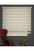 Blind-X Sarı Simli Stor Zebra Perde Oturma Odası Perdesi, Mutfak Perdesi Alüminyum Dayanıklı Kasa) - 2