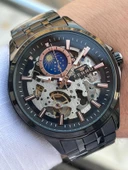 Ferro 2 Yıl Garantili Otomatik Mekanizma 3 Atm Su Geçirmez Çelik Kordon Erkek Kol Saati EXM.40111-G thumbnail 2