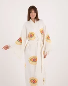 Bornoz ,Plaj Kıyafeti,Kimono , Kaftan ,Sabahlık &   Krizantem Nazar Göz - 7