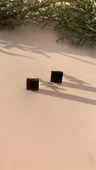 Parlak Siyah Renkli Küçük Kare Şekil Gümüş Aksesuarlı Epoksi Küpe El Yapımı Hediyelik thumbnail 5