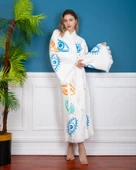 Bornoz ,Plaj Kıyafeti,Kimono , Kaftan ,Sabahlık &   Büyük Renkli Gözler - 2