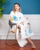 Bornoz ,Plaj Kıyafeti,Kimono , Kaftan ,Sabahlık &   Büyük Renkli Gözler - 8