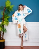 Bornoz ,Plaj Kıyafeti,Kimono , Kaftan ,Sabahlık &   Büyük Renkli Gözler - 7