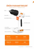 wüber Pro Germany Akıllı Şarjlı Matkap Akülü Vidalama Usb Li Extra Güçlü Araba Şarj Type-c Girişli - 4