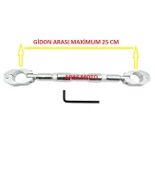 Motosiklet Gidon Barı Ayarlanabilir Dengeleyici Ara Bar Gri Renk 22 Mm Gİdon -Arasmoto - 1