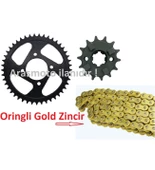 Cf Moto Nk 150 Zincir Dişli Seti Oringli Gold Sarı Zincirli 428/136 Bakla -Arasmoto - 1