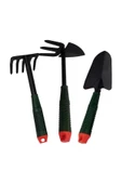 Taşmatik Hobi Bahçe Seti 3 Lü Bitki Çiçek Bakım Seti El Aletleri Seti Tırmık Kürek Çapa Set - 1