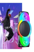 ULTRATEKNO NDR-128A Full RGB Panel 12 inç 40 WATT Taşınabilir Büyük Boy Bluetooth Mikrofonlu Hoparlör - 1