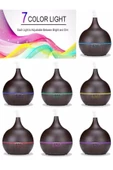 ULTRATEKNO Uzaktan Kumandalı 550ml Aroma Difüzörü Ultrasonik Hava Nemlendirici Buhar Makinesi Rgb 7 Renk Led - 2