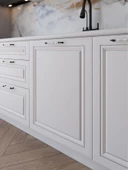 Visas Concept 300 Cm Mdf Gövde Membran Kapak Üç Çekmeceli Leyla Hazır Mutfak - Beyaz - Tezgah Dahil thumbnail 2