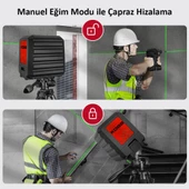 Kobb Kbl90g 30 Metre Profesyonel Yatay Ve Dikey Otomatik Hizalamalı Yeşil Çapraz Çizgi Lazer Distomat thumbnail 9