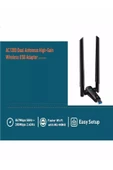 ULTRATEKNO Yeni Versiyon Ac1200 Dual Band 2.4g & 5g Destekli Wi-fi Adaptörü Usb 3.0 Kablosuz Wireless Adaptör - 4