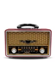 ULTRATEKNO Retro Nostaljik Radyo Bluetooth Hoparlör Usb Tf Aux Bt5.0 Versiyon Ut-156bt - 2