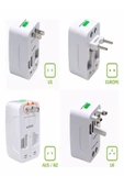 ULTRATEKNO Üniversal Priz Dönüştürücü Hepsi Bir Arada Evrensel Dünya Çapında Uluslararası Seyahat Fişi - 3