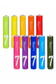 XIAOMI Gökkuşağı Serisi Rainbow Aaa Alkaline Pil 10'lu Ekonomik Paket - 1