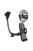 ULTRATEKNO Y09-r Flexible Ultra Güçlü Akrobat 360° Dönebilen Araç Içi Telefon Tutucu Vantuzlu 4.5-7" - 1