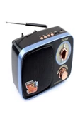 BAYINDIRELEKTRONİK MD-308BT FM AM SW 3 Bandlı Retro Analog Radyo Işıklı Bluetooth Hoparlör USB TF AUX Destekli Speaker - 1
