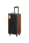 ULTRATEKNO B-Q12 50 Watt Süper Bass Valiz Hoparlör Kablosuz Mikrofonlu Bluetooth Hoparlör Karaoke Sistemi 12" - 1
