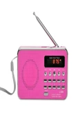 ULTRATEKNO Dijital Ekranlı Şarjlı Taşınabilir Radyo Usb Tf Destekli Cep Radyosu L-938 - Pembe - 3