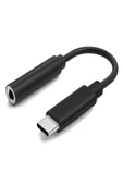 ULTRATEKNO Type-C To Aux 3.5mm Kulaklık Çevirici Dönüştürücü Adaptör Usb-C Adaptör 1.Kalite Siyah - 4