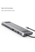 BAYINDIRELEKTRONİK 14 In 1 Macbook Uyumlu Type-C Hub USB 3.0-SD/TF-RJ45-HDMI-VGA-USB-C 60W Dönüştürücü - 4