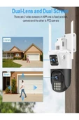 ULTRATEKNO Çiftli Kamera Dış Mekan Full Hd Wifi Kamera Su Geçirmez Hareket Sensörlü Gece Görüşlü Ip Kamera - 2