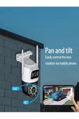 ULTRATEKNO FHD 2MP Çift Kameralı Çift Ekranlı PTZ Outdoor Güvenlik Kamerası - 6